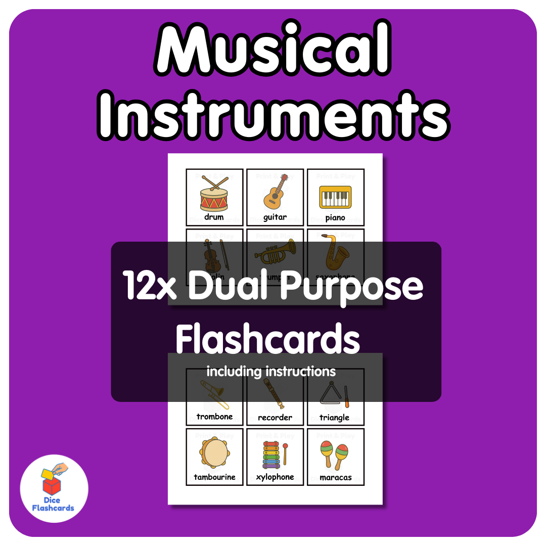 4 muiscal instruments cards 4 muiscal instruments cards