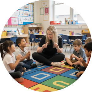 dice games with a group of children