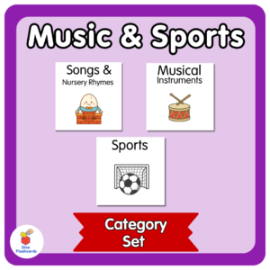 'MUSIC & SPORT' (42x Flashcards)